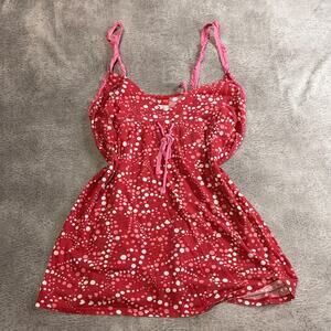 Red Polka Dot Babydoll Mini Dress